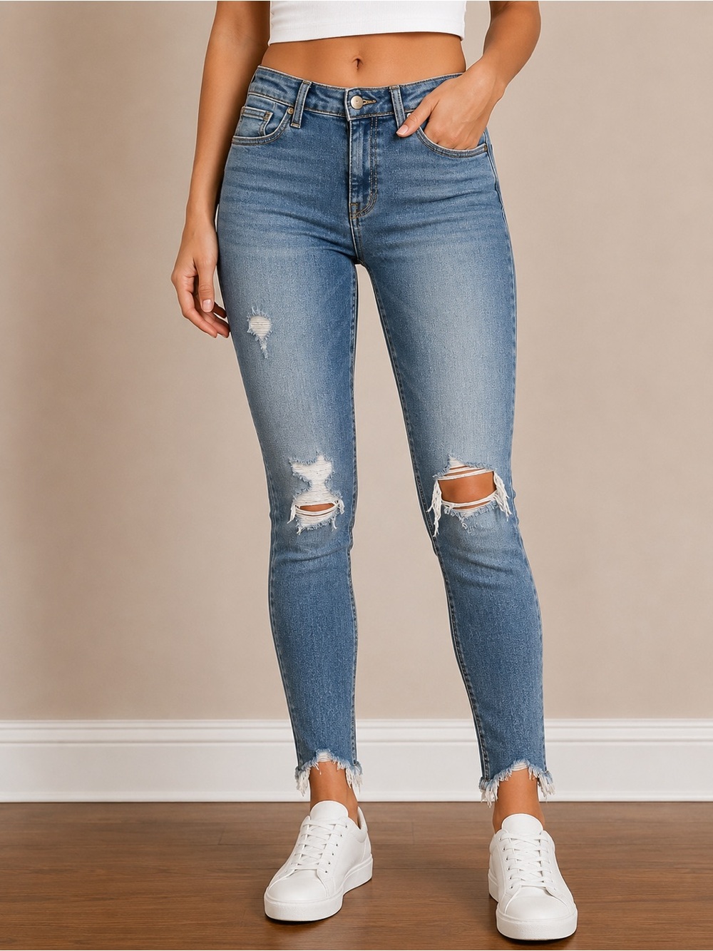 Joe's Jeans Light Blue Distressed Skinny Jeans